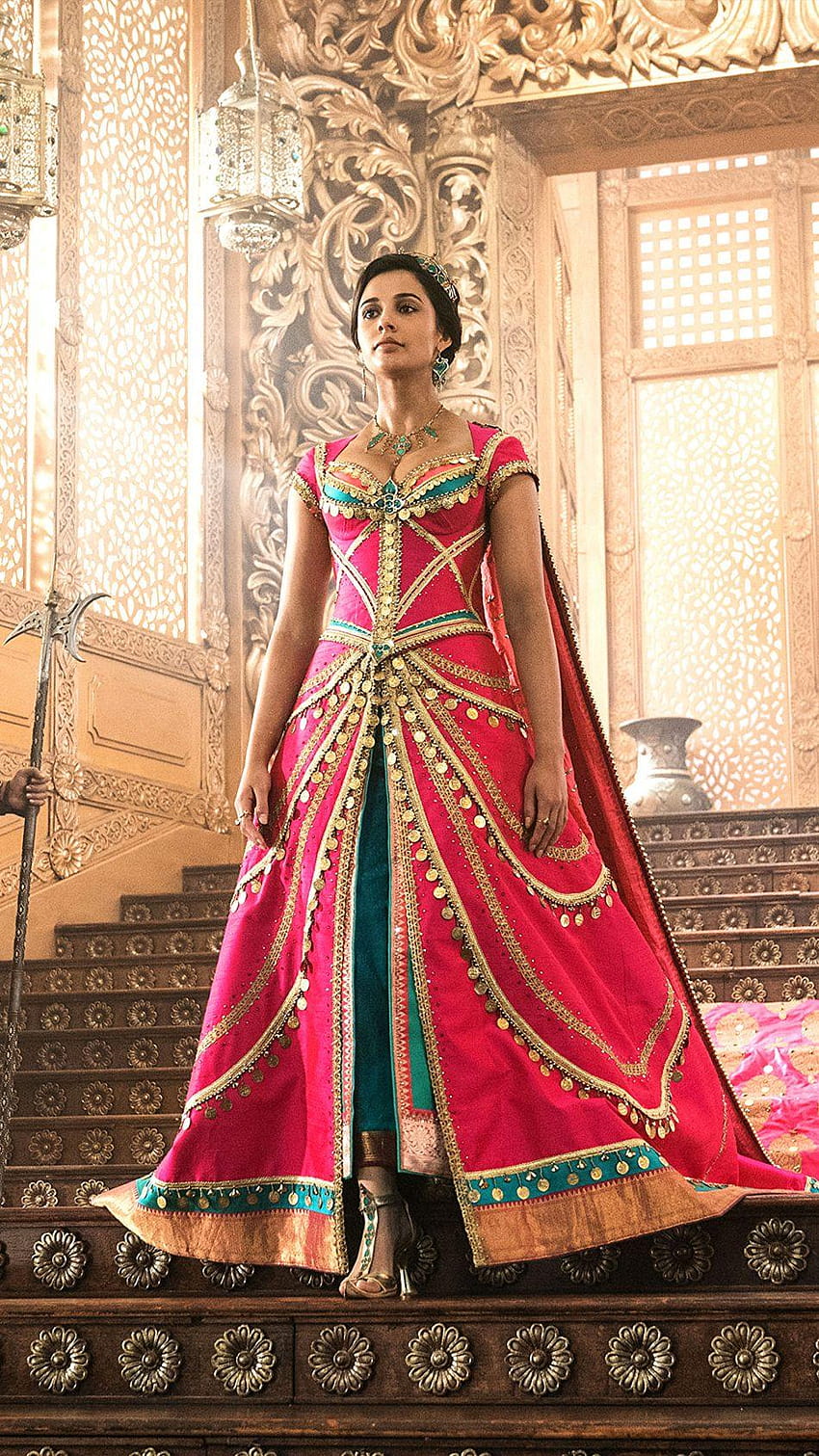 Principessa Jasmine In Aladdin, naomi scott Sfondo del telefono HD