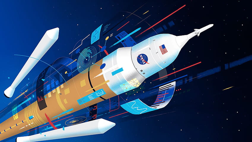 Launch of spacecraft into space. This image's components were provided by  NASA. Generative AI Stock Illustration | Adobe Stock