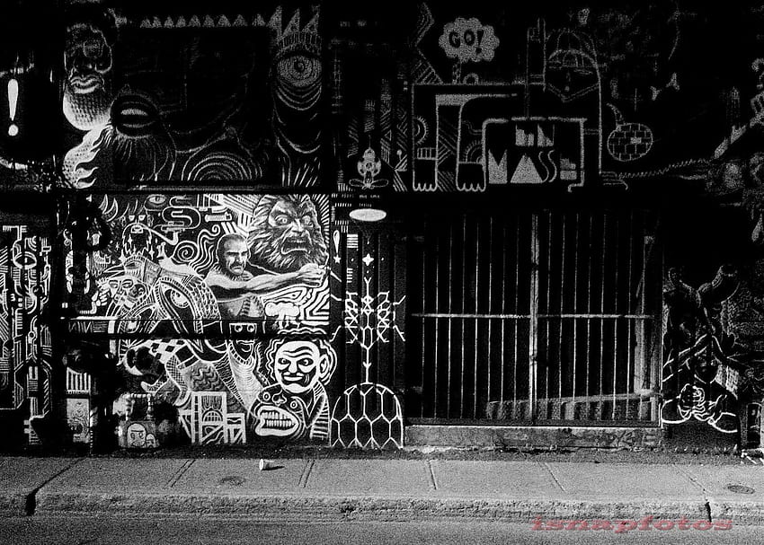Graffiti czarno-białe tła Tapeta HD