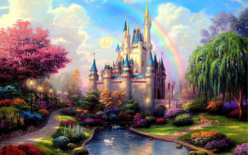Kastil Cinderella, fantasi cinderella Wallpaper HD