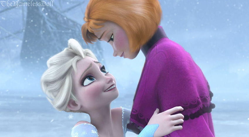 Elsa and Anna with short hair, elsa blue hair HD wallpaper | Pxfuel