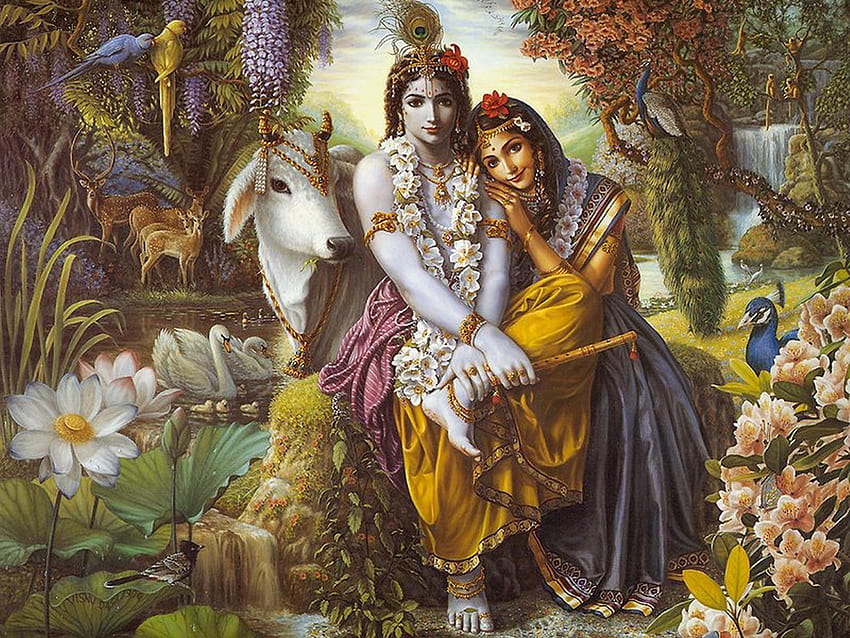 Radha und Krishna. HQ., Lord Krishna und Arjuna HD-Hintergrundbild
