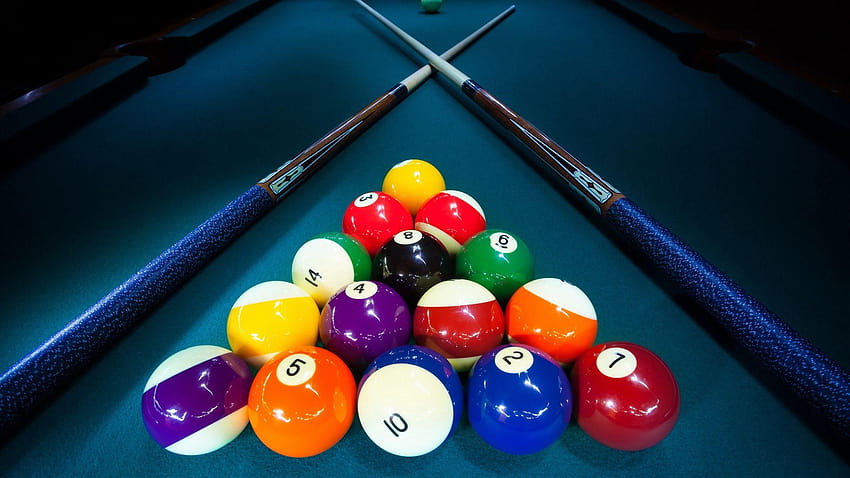 1920x1080 billiard, balls, cue, table full, billiard background HD wallpaper
