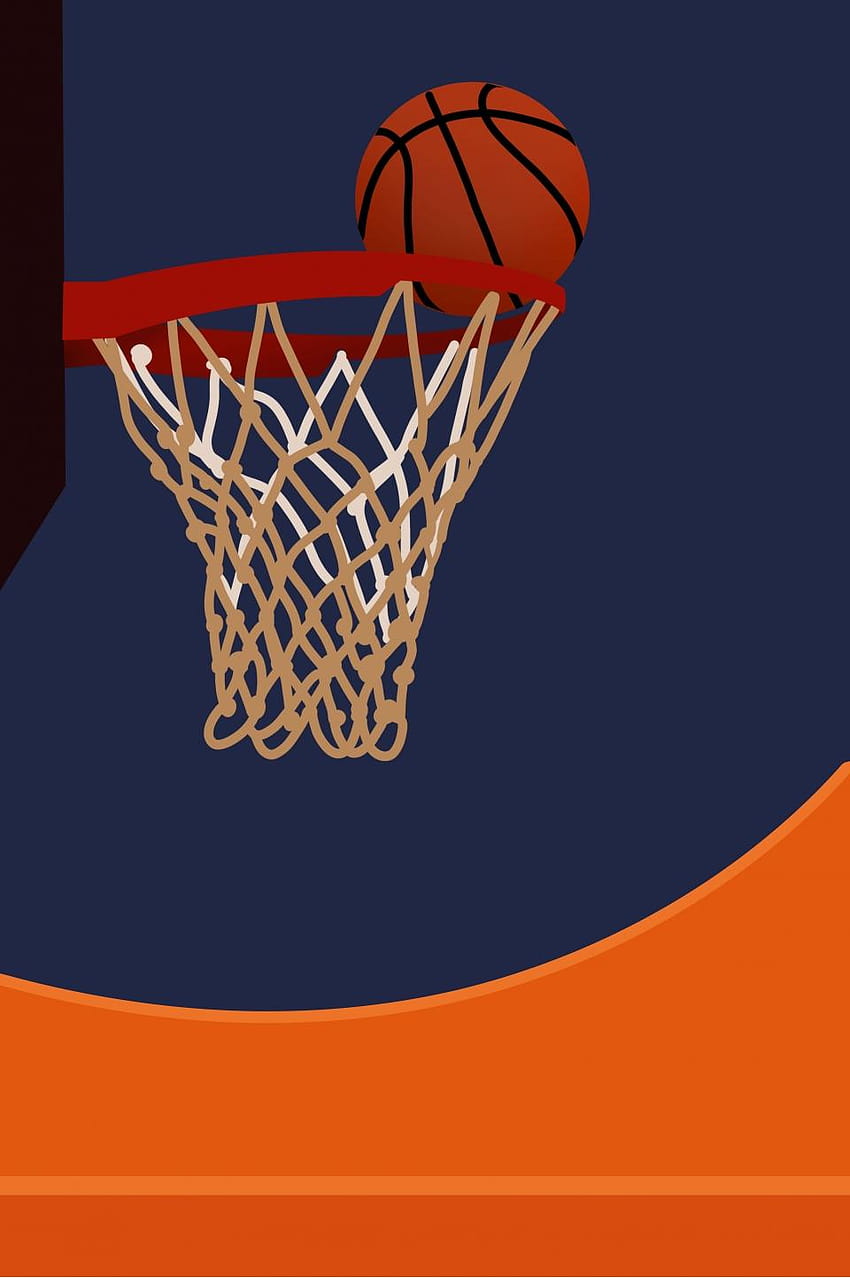 Hand Painted Cartoon Basketball Ball Game Poster Backgrounds HD phone wallpaper