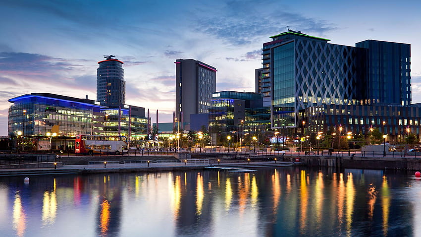 Media City, Salford Quays, Manchester – Construx Ltd HD-Hintergrundbild