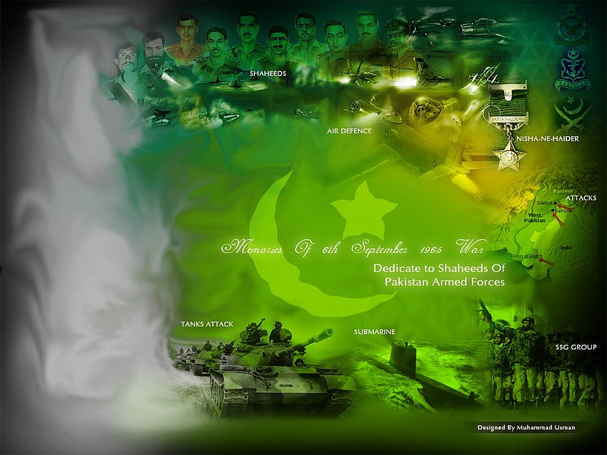 6. September 1965 Pakistanischer Verteidigungstag, letzter Septembertag HD-Hintergrundbild