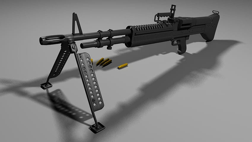 ArtStation - M249 Light Machine Gun