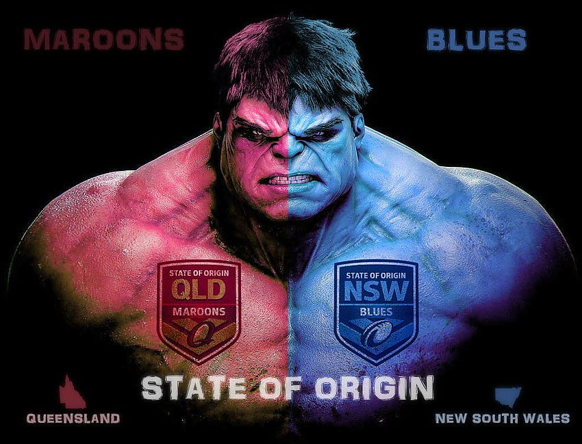 Queensland Maroons Hulk contre New South Wales Blues Hulk par Sunnyboiiii, nsw Fond d'écran HD