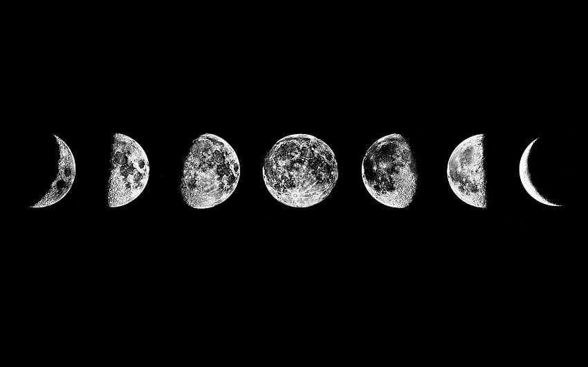 Lunar moon phases HD wallpaper