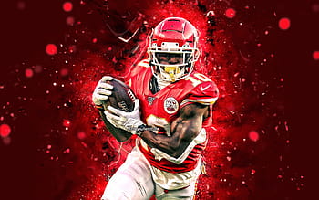 Pro Bowl Tyreek Hill Is Holding Football With One Hand Wearing Red Sports  Dress And Helmet HD Tyreek Hill Wallpapers, HD Wallpapers