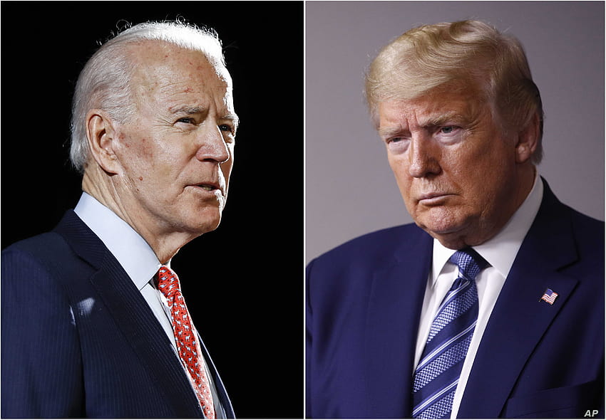 Biden derrotaria Trump por uma vitória esmagadora, Novas pesquisas da Reuters mostram, joe biden vs donald trump papel de parede HD
