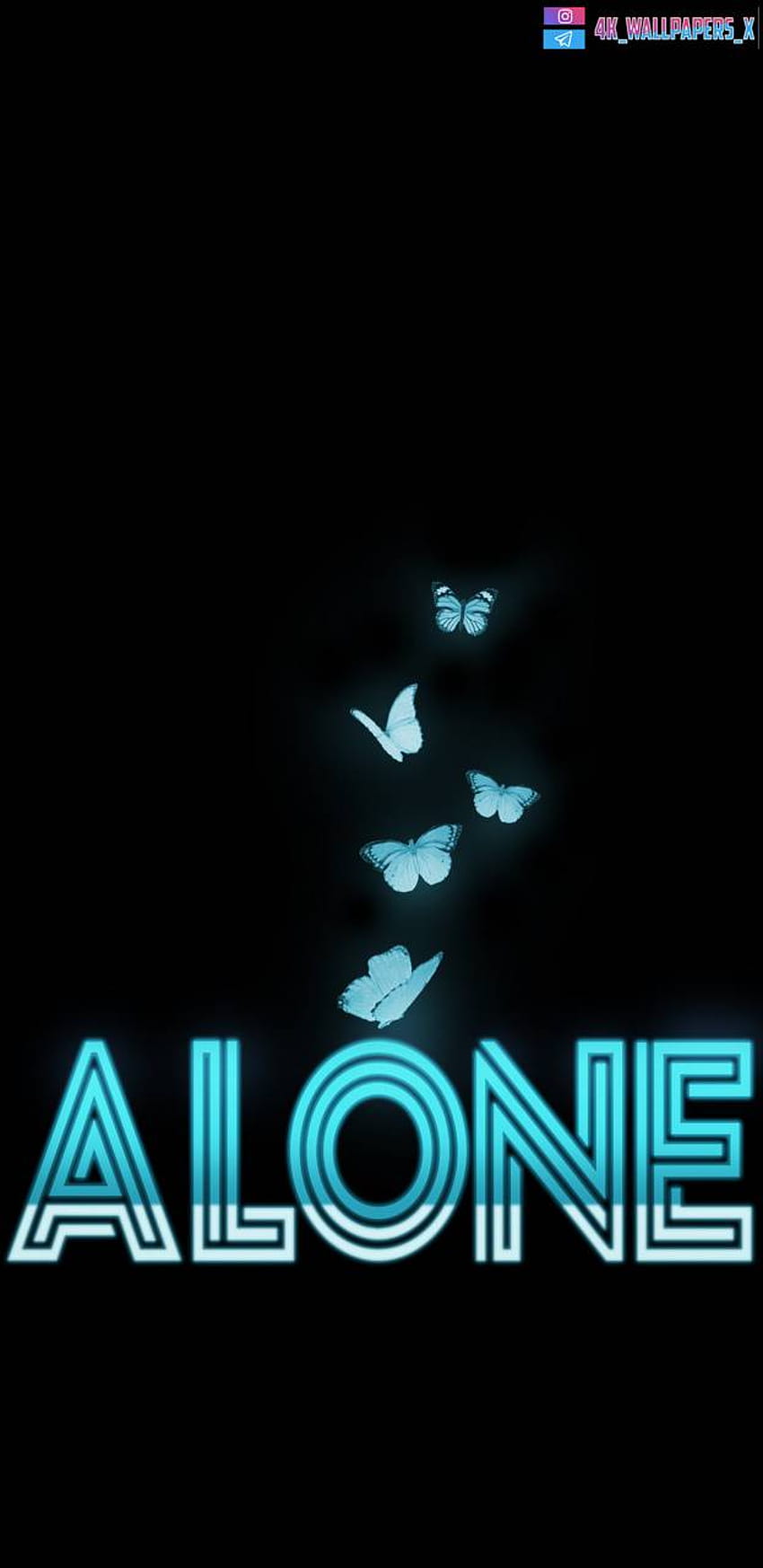 Backgrounds Alone, alone text HD phone wallpaper | Pxfuel
