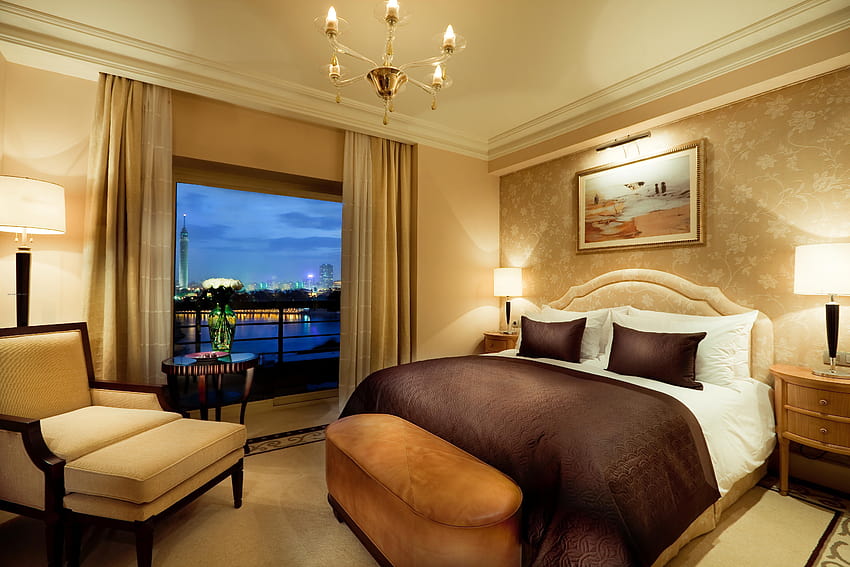 Pokój hotelowy wysokiej jakości, luksusowy hotel Tapeta HD
