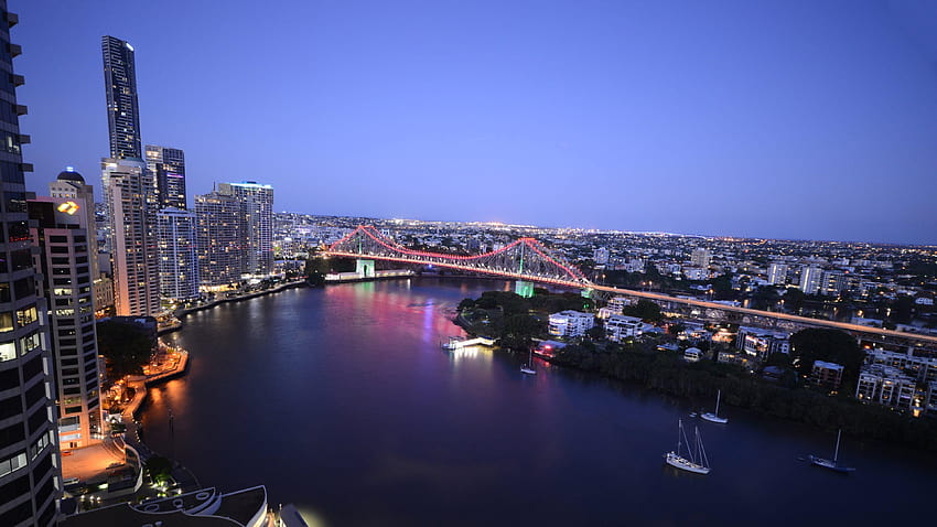 Zentrales Geschäftsviertel von Brisbane HD-Hintergrundbild