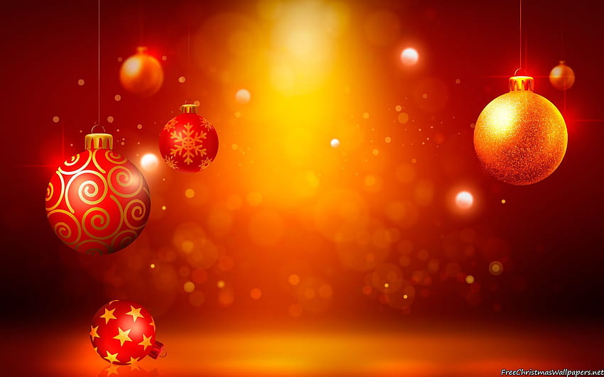 Red Christmas Ornaments Set, christmas orange HD wallpaper | Pxfuel