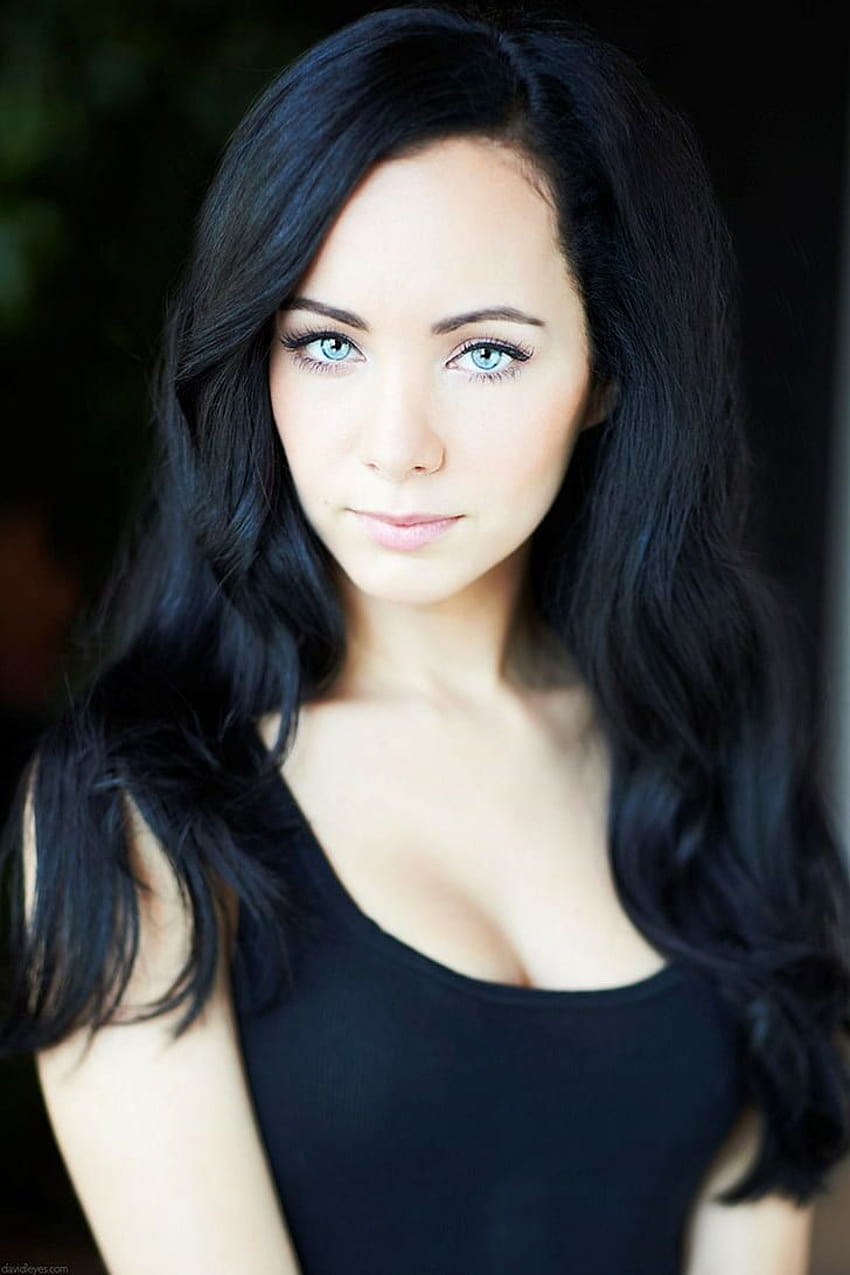 : Ksenia Solo, Frauen, schwarze Haare, blaue Augen, Porträt, Solo-Frauen HD-Handy-Hintergrundbild