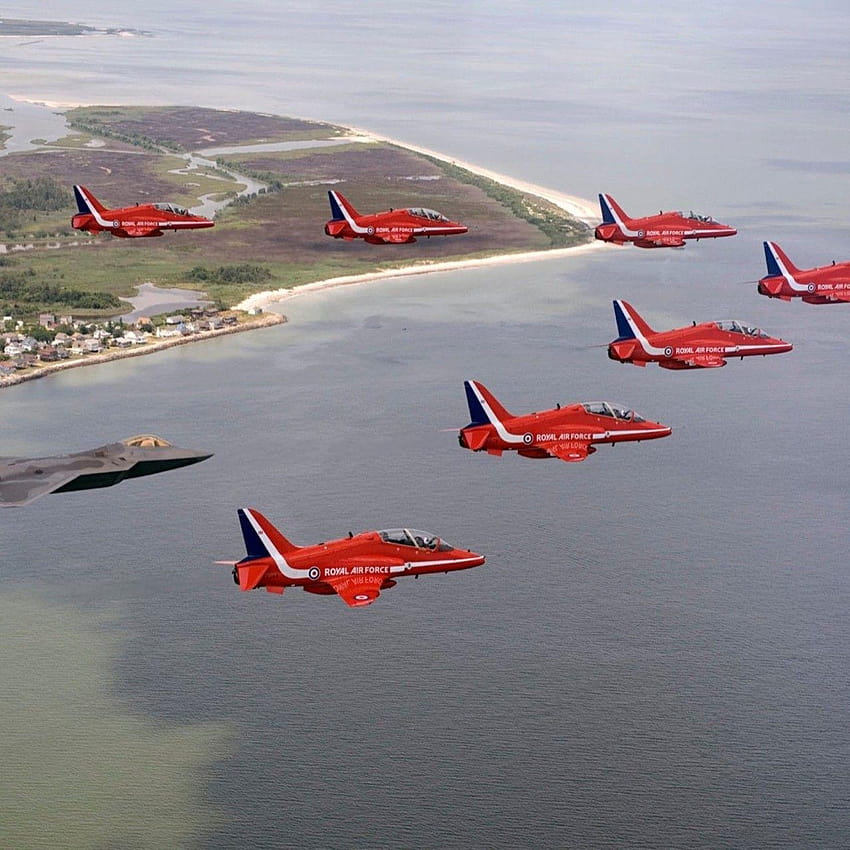 Red Arrows of Royal Air Force HD phone wallpaper