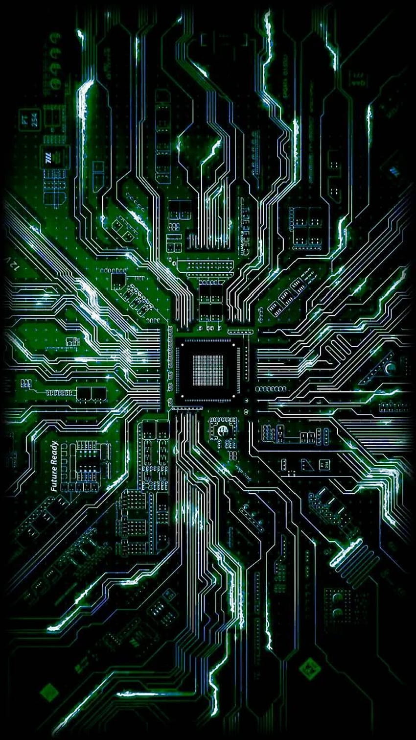 chip oleh Unconscious_creature, teknologi seluler masa depan wallpaper ponsel HD