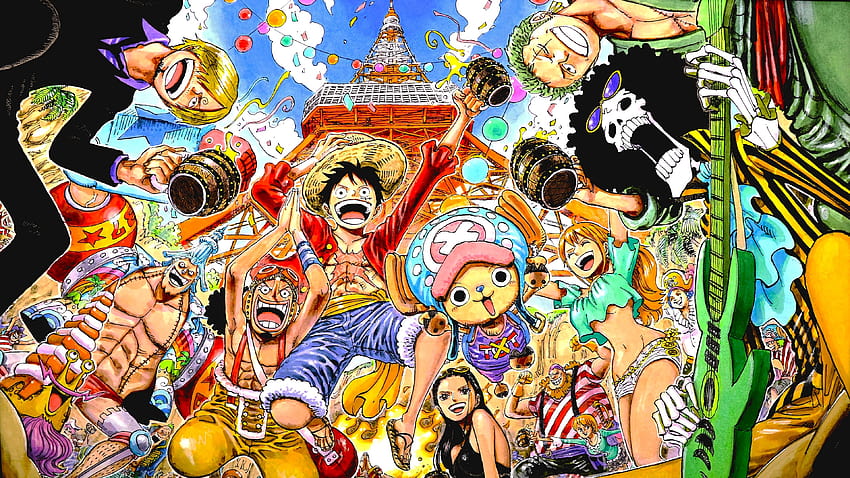 301308 One Piece, Пирати със сламена шапка, екипаж на мугивара HD тапет