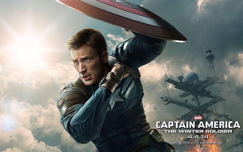 キャプテン・アメリカ: ウィンター・ソルジャー & Facebook カバー, キャプテン・アメリカ 高画質の壁紙