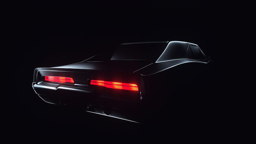 Dodge Charger, luces traseras, oscuro, , , 2998bb, Dodge Charger negro fondo de pantalla
