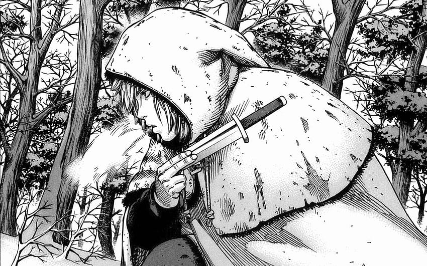 forests, knives, manga, hooded, Vinland Saga, vinland saga manga HD wallpaper