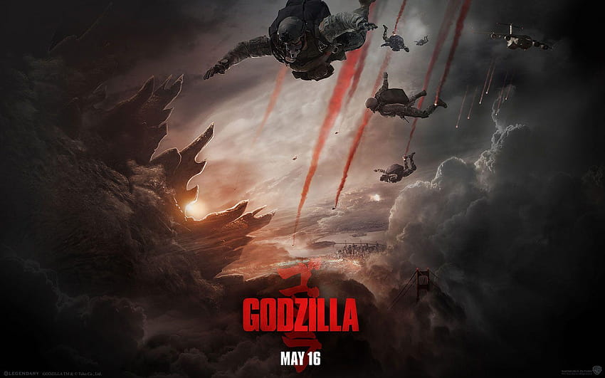 Godzilla Film 2014, iPhone et iPad Fond d'écran HD