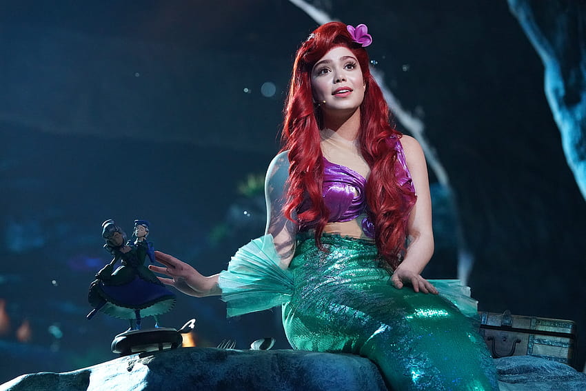 Tonton Auli'i Cravalho Berubah Menjadi Ariel Dari 'The Little Mermaid', musikal putri duyung kecil Wallpaper HD