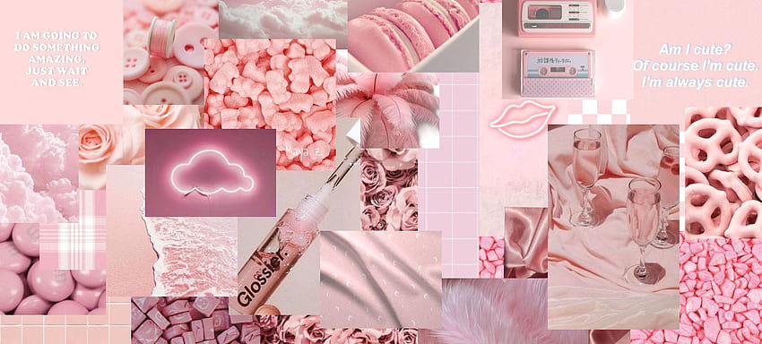 Pin on Aesthetic collages, baby pink aesthetic collage HD wallpaper