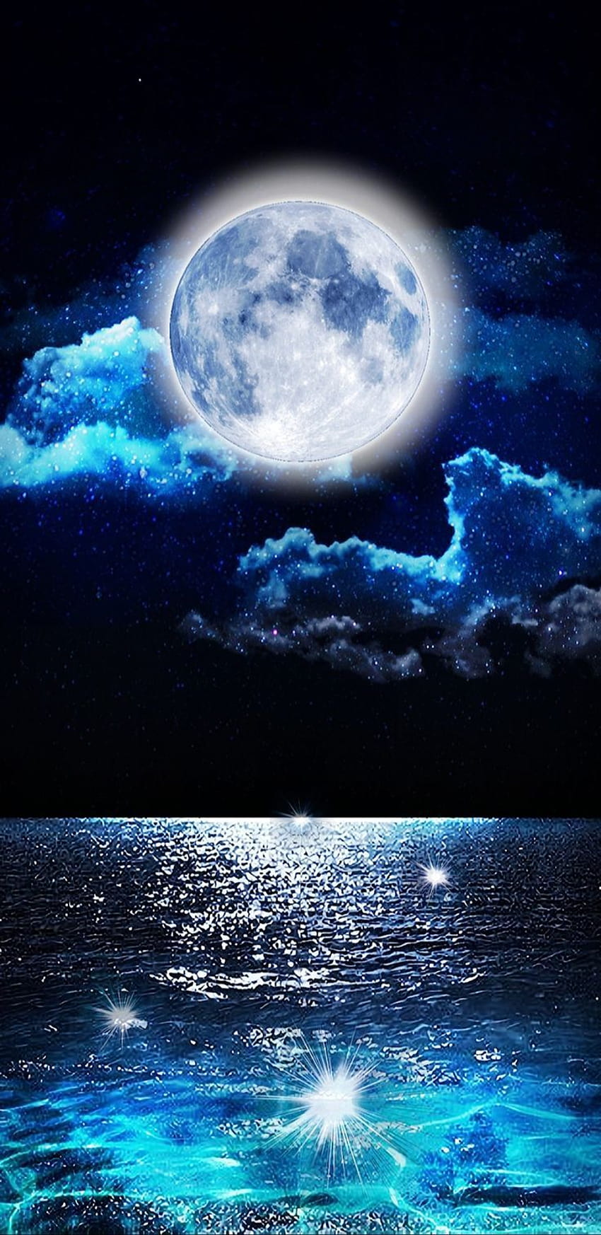 720P Free download | Moon magic celestial cosmic full ocean magical ...