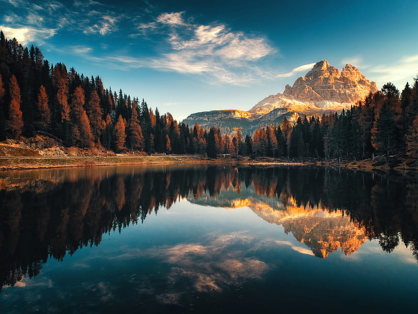 Dolomiti Italy Autumn Lago Antorno Landscape graphy For PC Tablet And Mobile 3840x2400 : 13, italy in autumn HD wallpaper