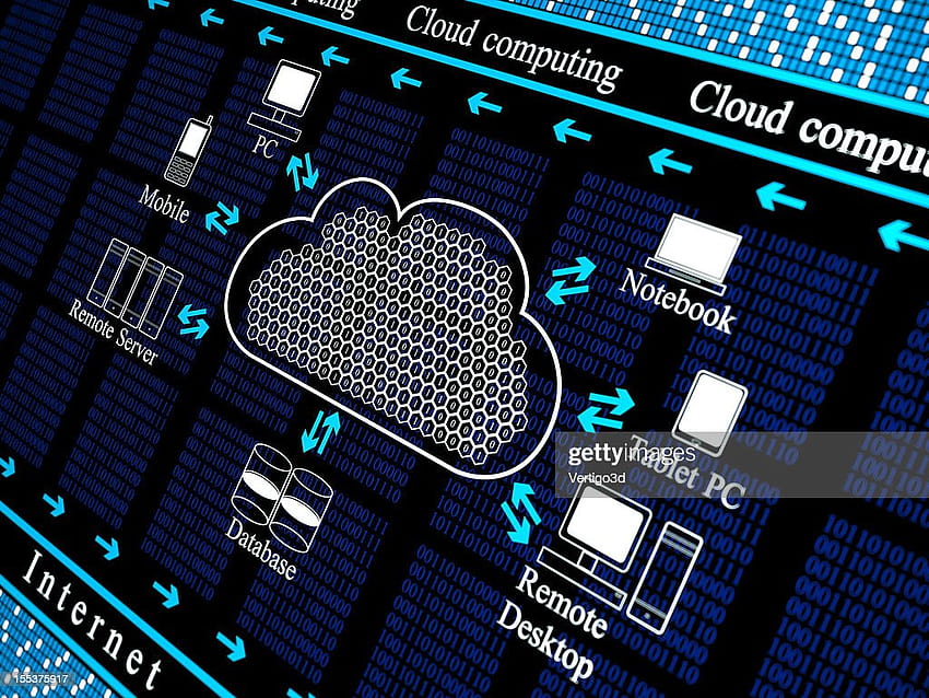 Cloud Computing Cyfrowe tła Wysoka, technologia chmury Tapeta HD