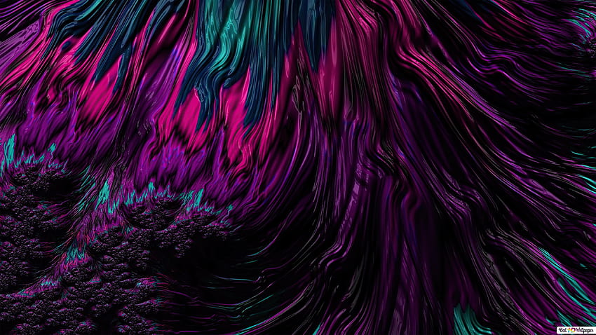 Colorful Liquid Flow, abstract liquid purple pink and black HD wallpaper