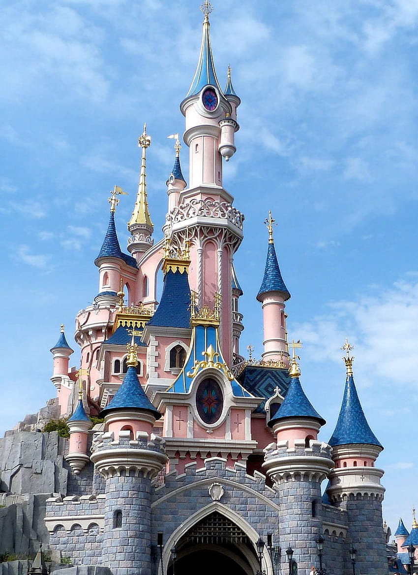 : Disneyland Paris, castle, belle au bois dormant, disney paris castle phone HD phone wallpaper