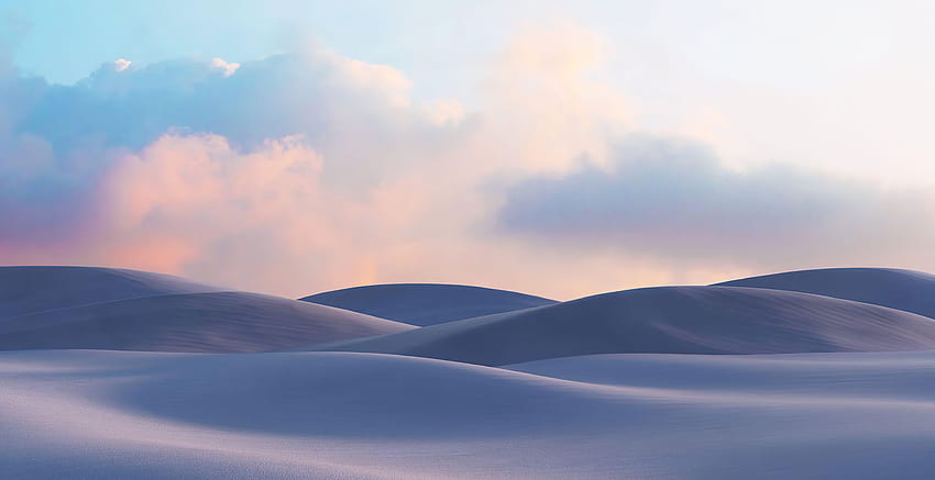 เนินทราย ทะเลทราย ทิวทัศน์ ตอนเย็น Windows 10X Microsoft Surface ธรรมชาติ วอลล์เปเปอร์ HD