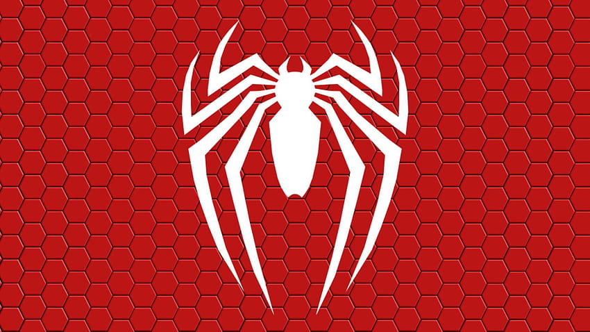 Лого на Spiderman Ps4, игри, фонове, символ на човек паяк HD тапет