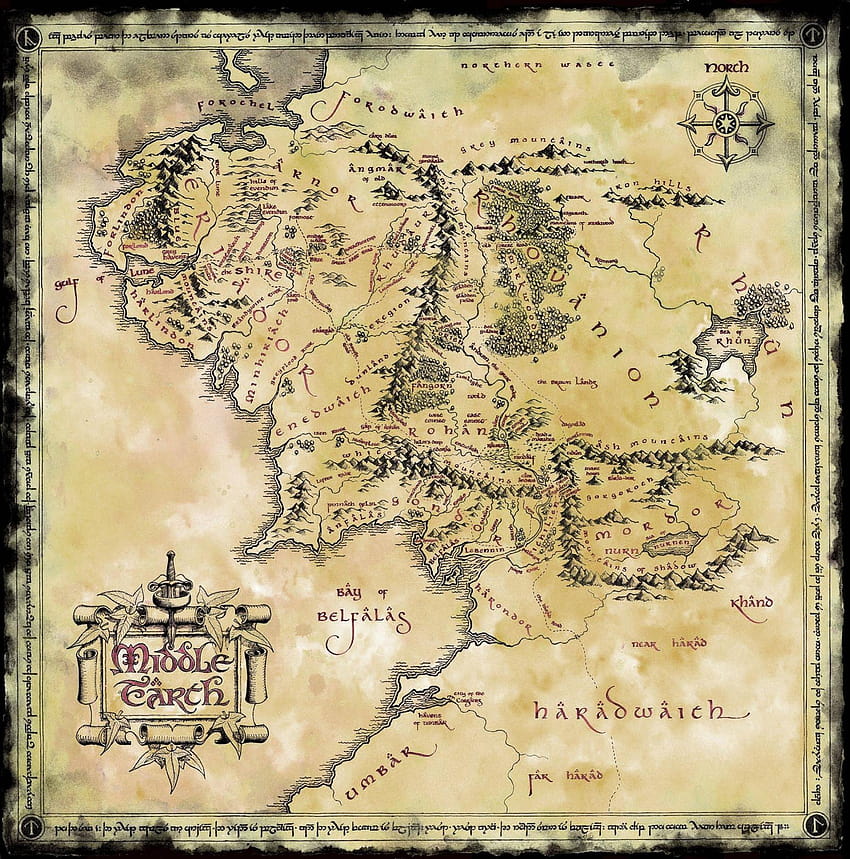 middle earth map phone HD phone wallpaper
