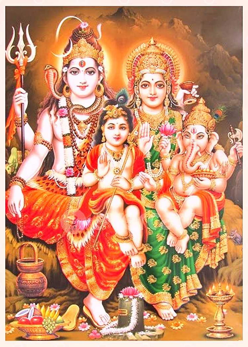 Lord Shiva Family wysłana przez Ryana Peltiera, telefon komórkowy rodziny Lord Shiva Tapeta na telefon HD
