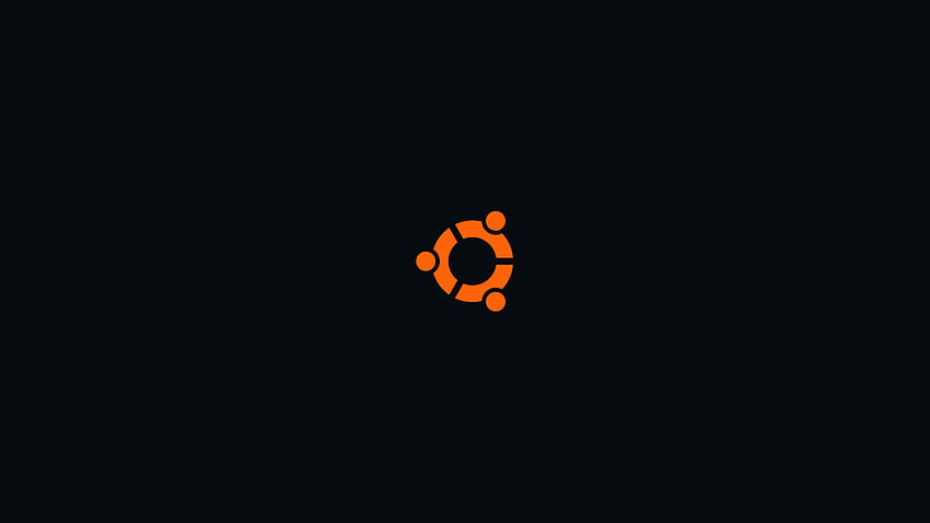 Simplement : Linux Ubuntu noir logos arrière-plans simples Fond d'écran HD