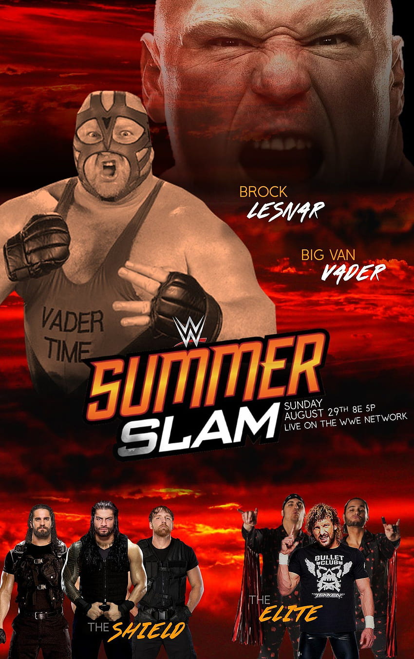 WWE Fantasy Match PPV Poster SummerSlam, brock lesnar summerslam wallpaper ponsel HD