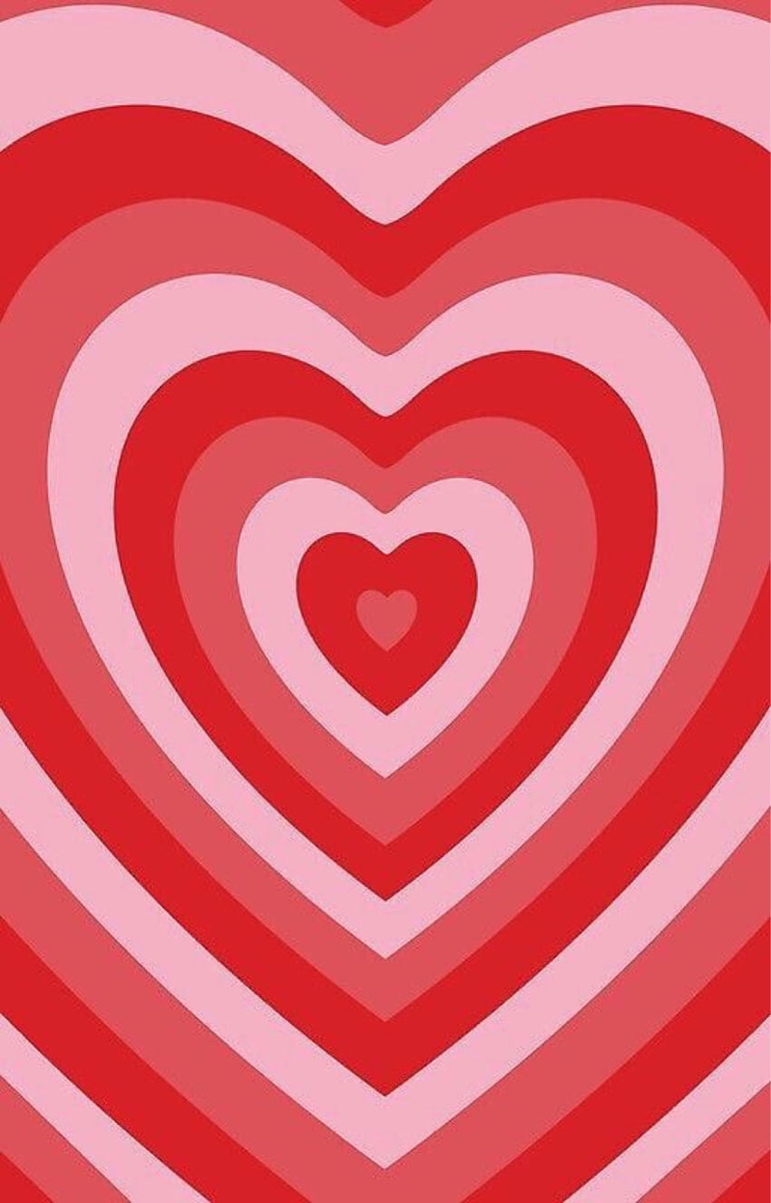Serce różowe i czerwone Vintage, estetyczne różowe serca Tapeta na telefon HD