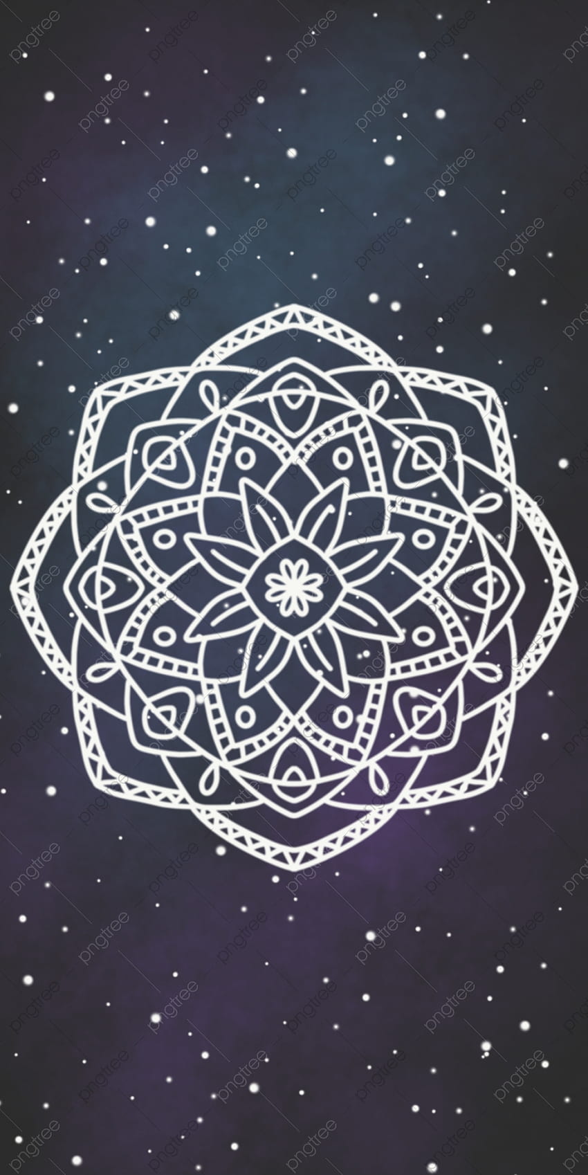 Dark Space Sky With White Outline Mandala Background, Mandala, Indian Mandala, Mandala Telefon Tła dla, indyjska estetyka Tapeta na telefon HD