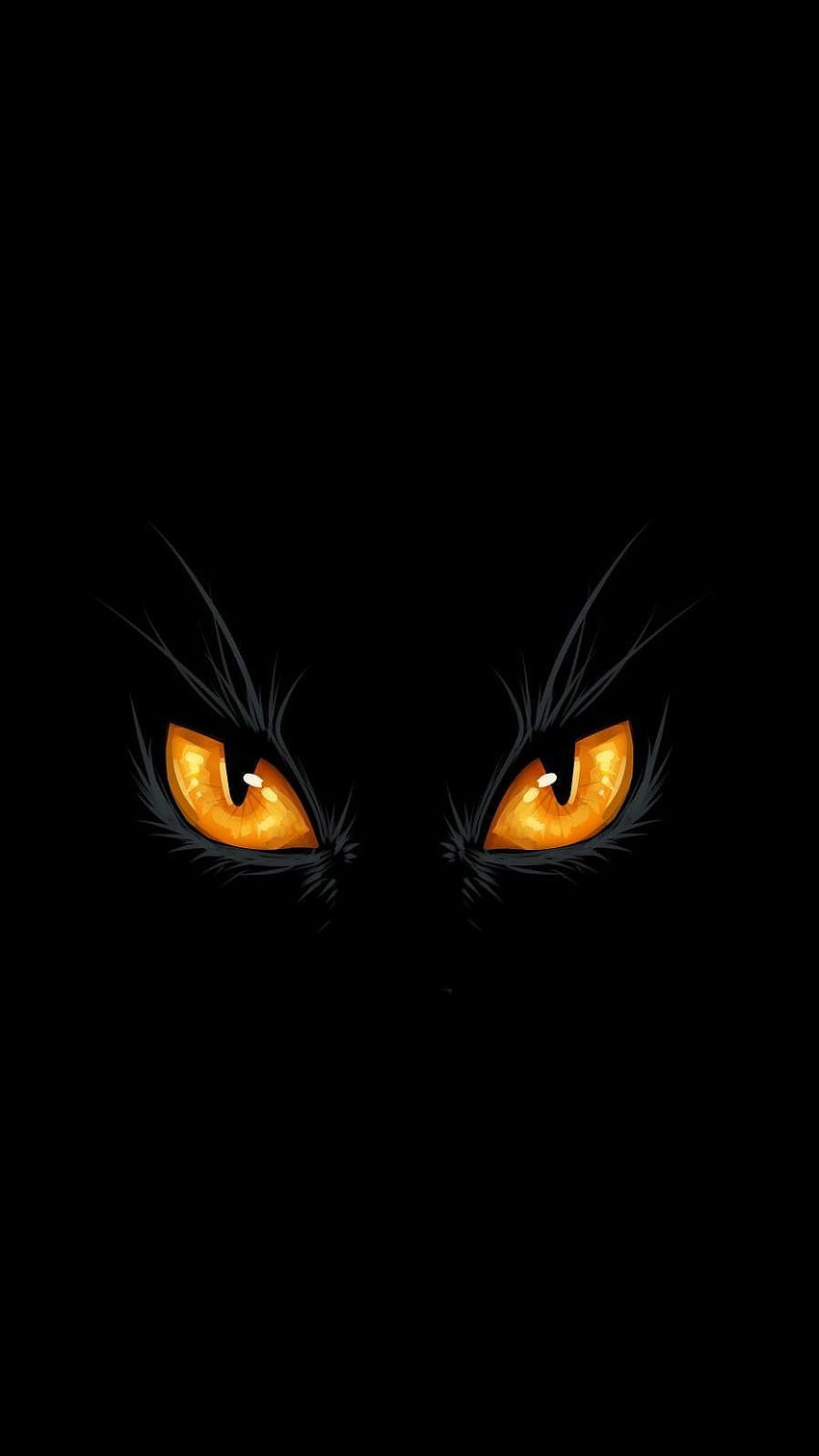 검은 고양이 눈 아이폰, 애니메이션 눈 안드로이드 HD 전화 배경 화면