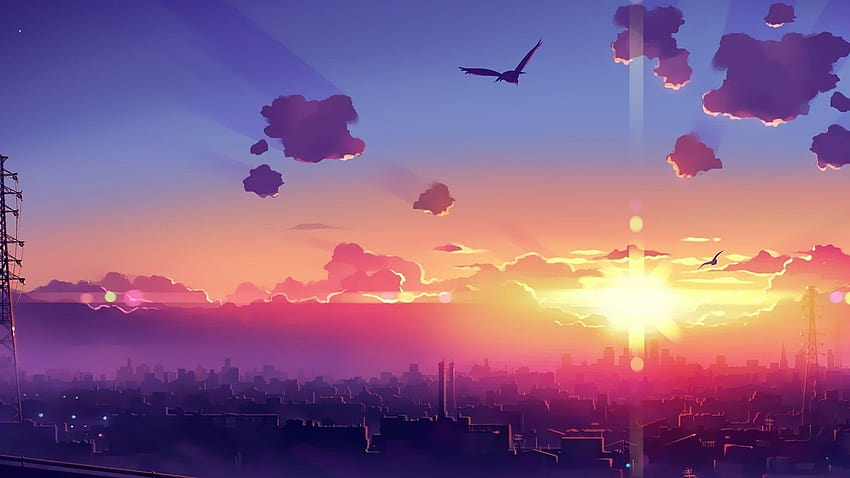 Sunrise City, sun city HD wallpaper