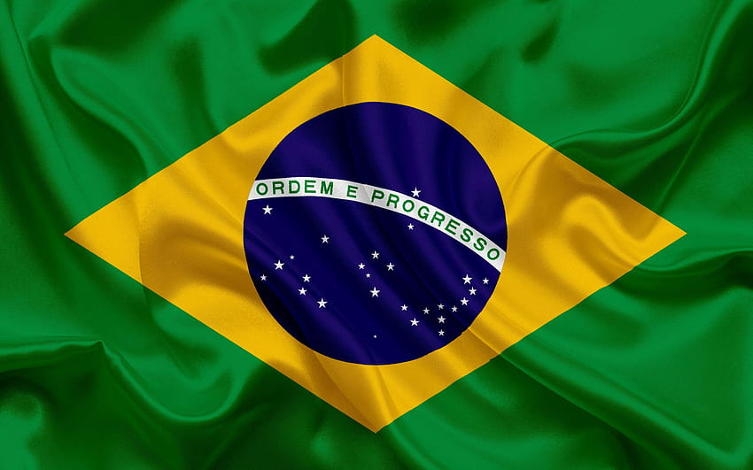 Brazilian flag, Brazil, South America, silk, latin america HD wallpaper