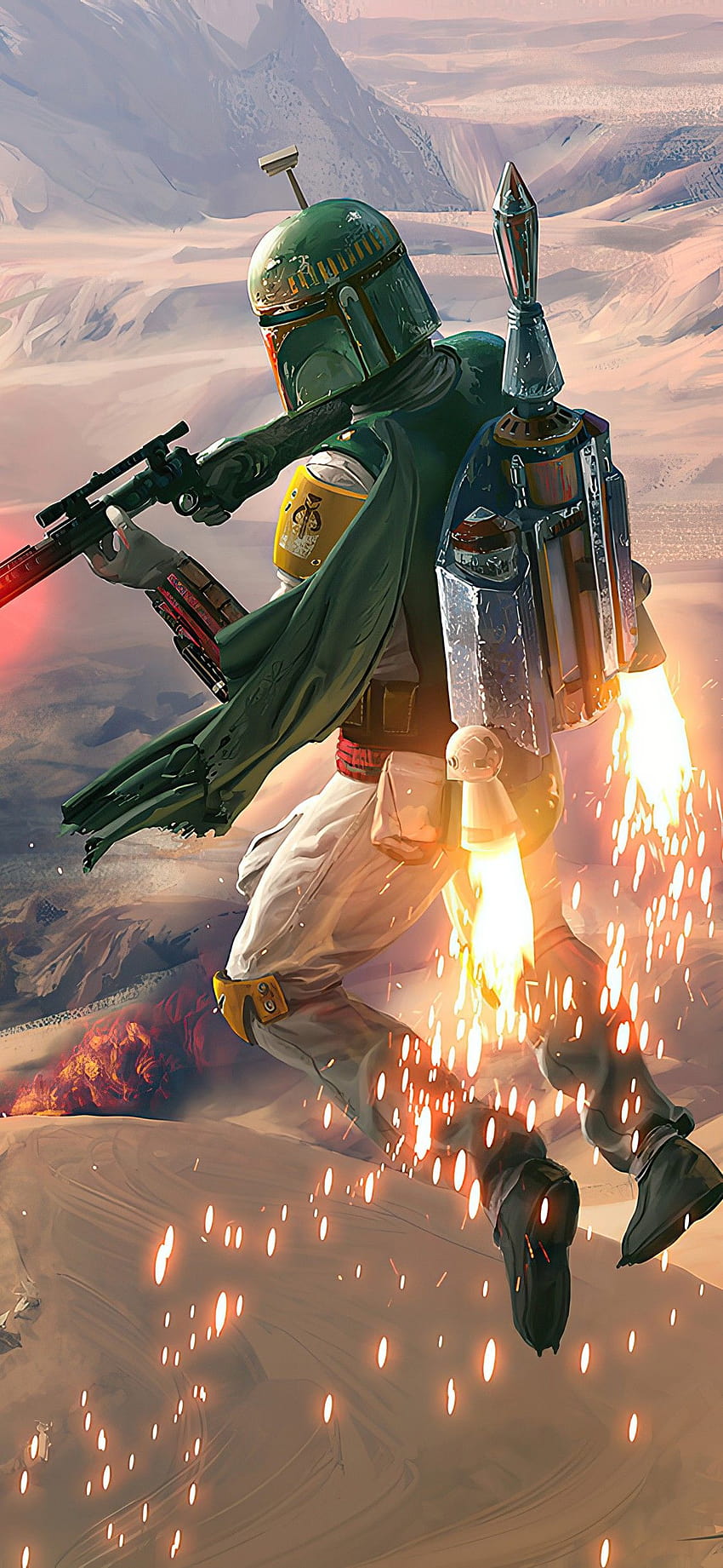 Boba Fett for mobile phone, tablet, computer and other devices and wallpape…, star wars the book of boba fett HD phone wallpaper