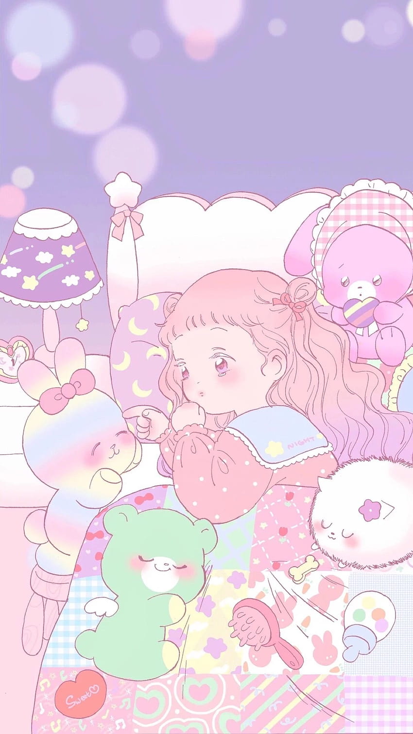 Girl Light Pink Anime Wallpaper - Anime Aesthetic Wallpaper Phone