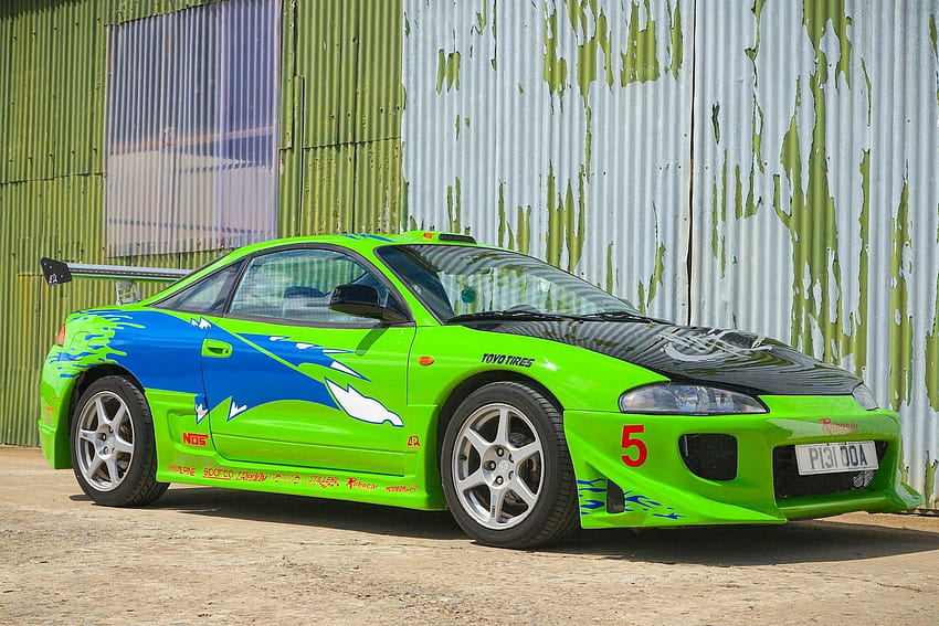 mitsubishi eclipse auto verde super veloce e furiosa Sfondo HD