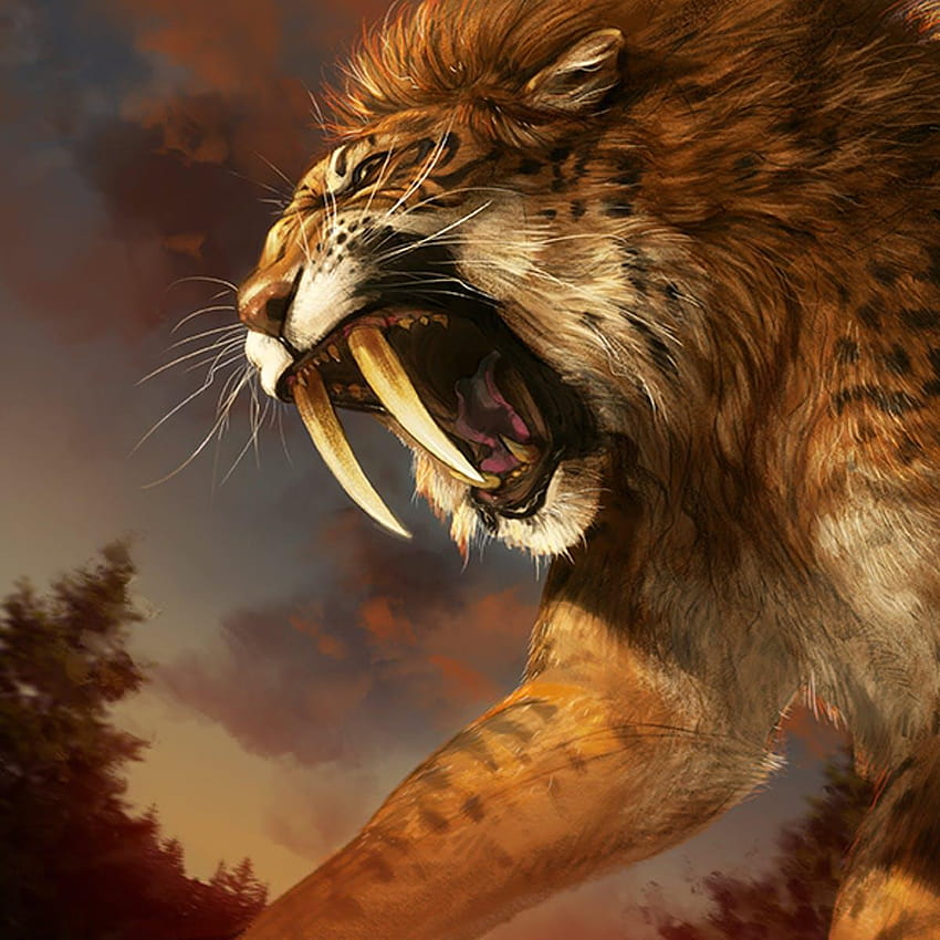 DNA Kuno Menghubungkan Saber, harimau gigi pedang wallpaper ponsel HD