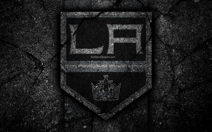 Download Los Angeles Kings Logo Crown Gray Wallpaper